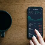 phone with trading app