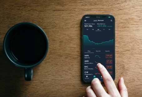 phone with trading app